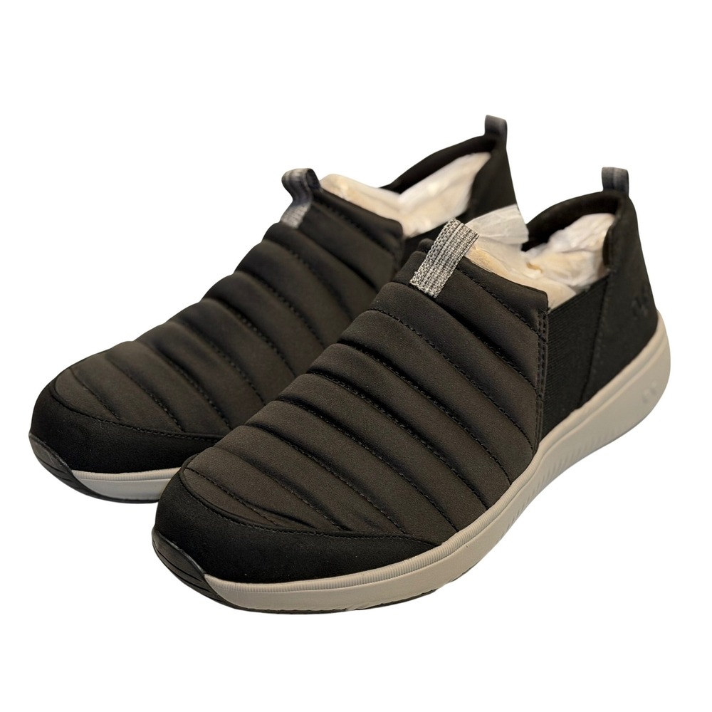 Ryka Pursuit Quilted Slip-Ons Black Walking Sneakers Comfort Padded‎ Shoes 11